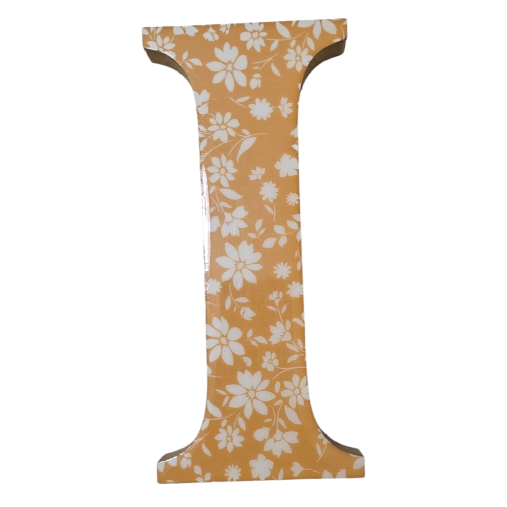 Ashland Mustard Yellow Orange Letter I Monogram Letter Hanging or Tabletop Decor - Picture 9 of 10